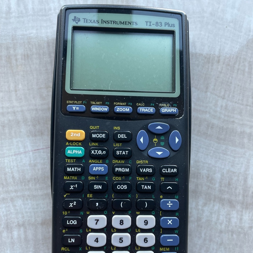 Texas Instruments TI 83 plus graphing calculator